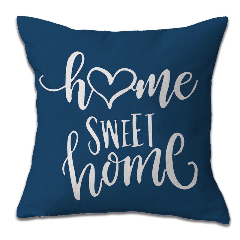 Hexagram Blue Pillow Covers Set of 4 view 2
