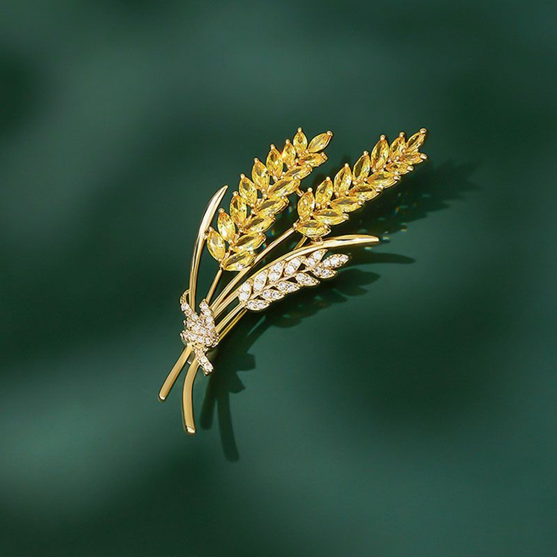 Brooch Pins for Women Fashion Exquisite wheat ear brooch for women's light view 3