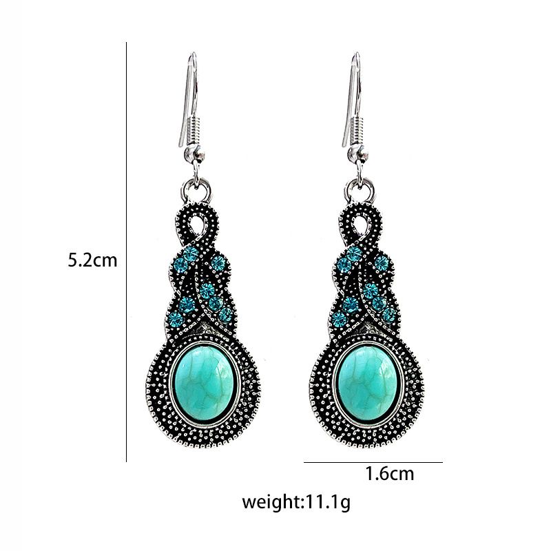 Earrings Retro Drop Dangle Earrings Metal Hollow Earrings for Women Girls view 5