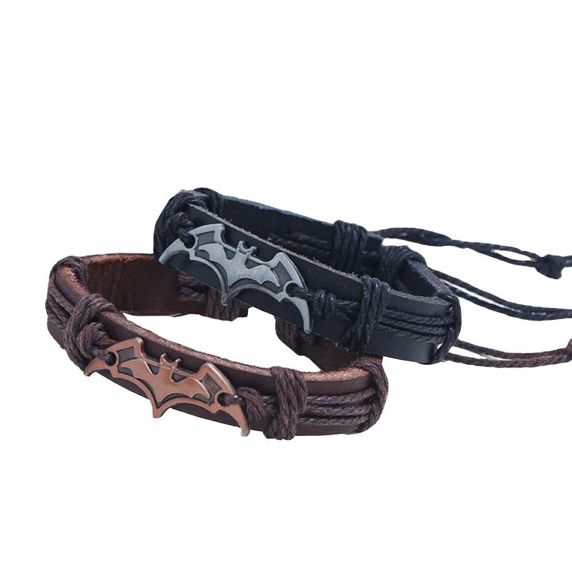 Fashion Cowhide Bracelet For Men Women Boy Girl Handmade jewelry leather view 2