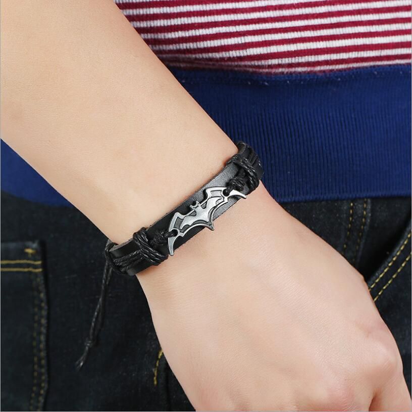 Fashion Cowhide Bracelet For Men Women Boy Girl Handmade jewelry leather view 5