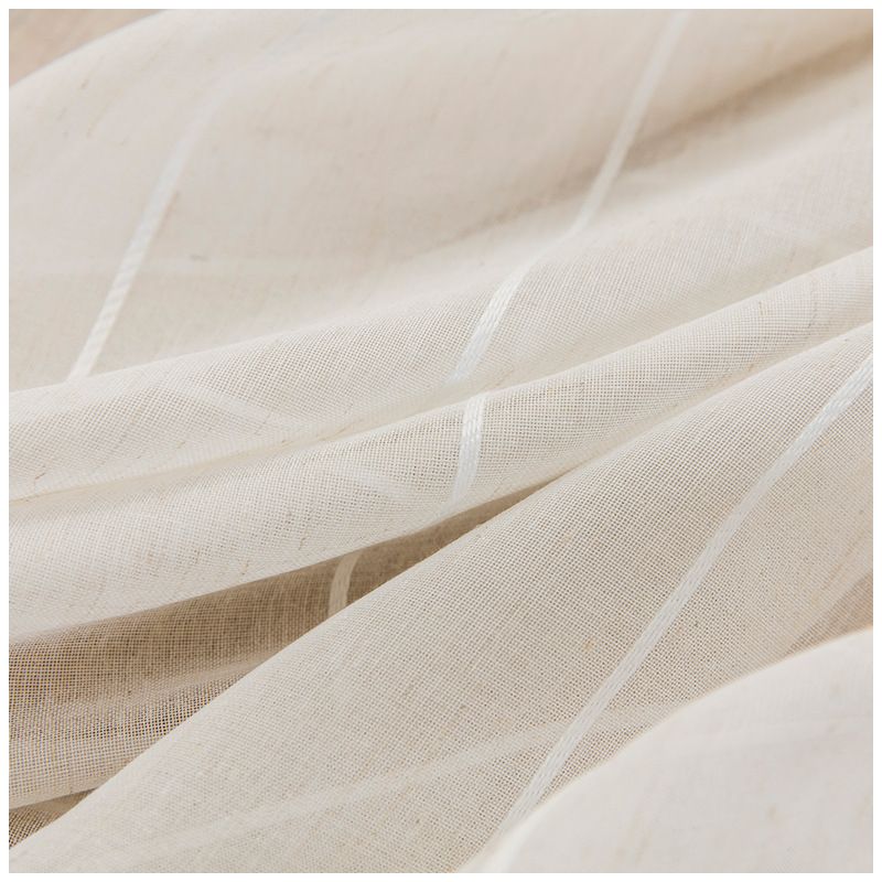 Flax-Linen Sheer Sliding Door Curtains Glass Door Curtain Panels Extra Wide view 2