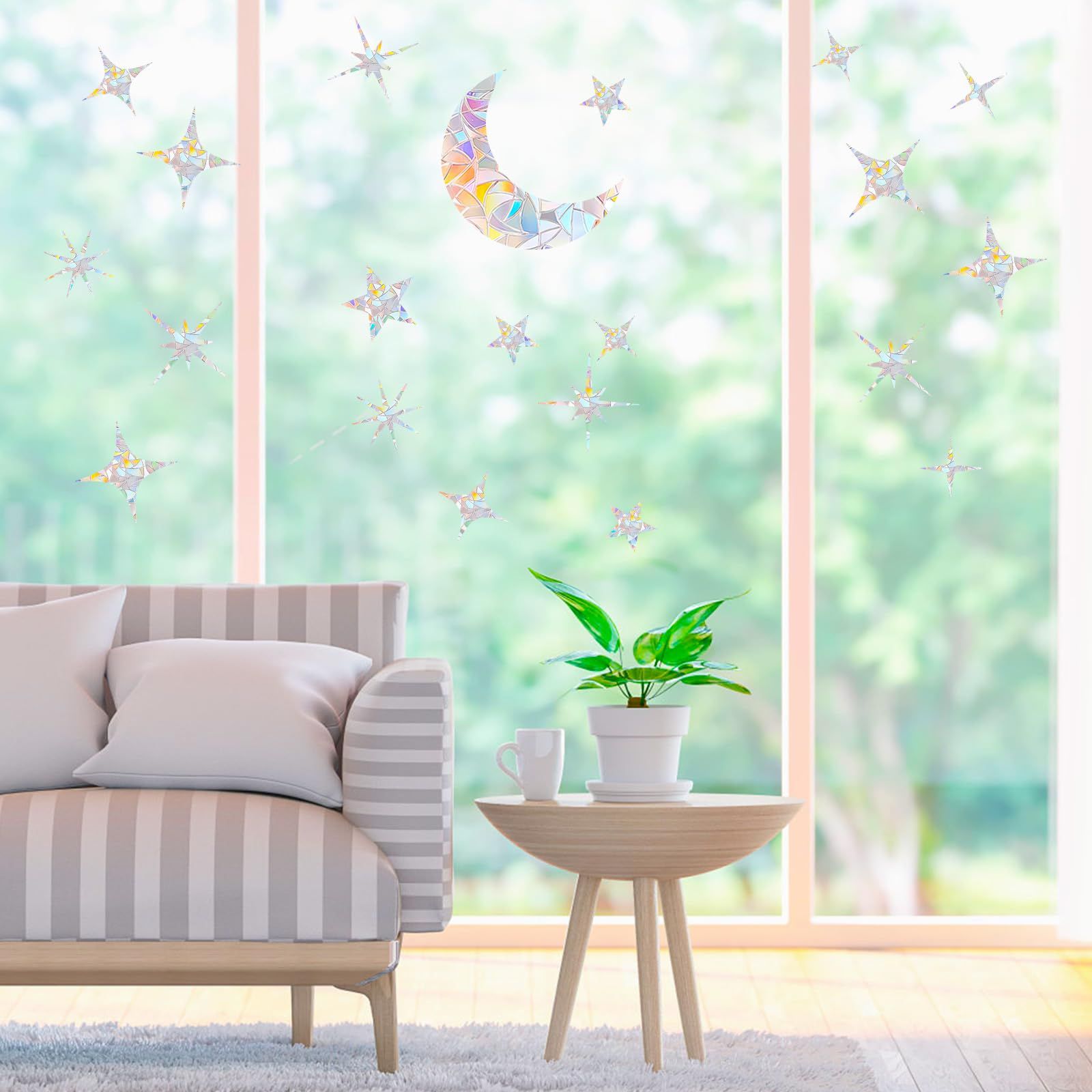 5 Sheet Anti Collision Window Decals for Birds view 3