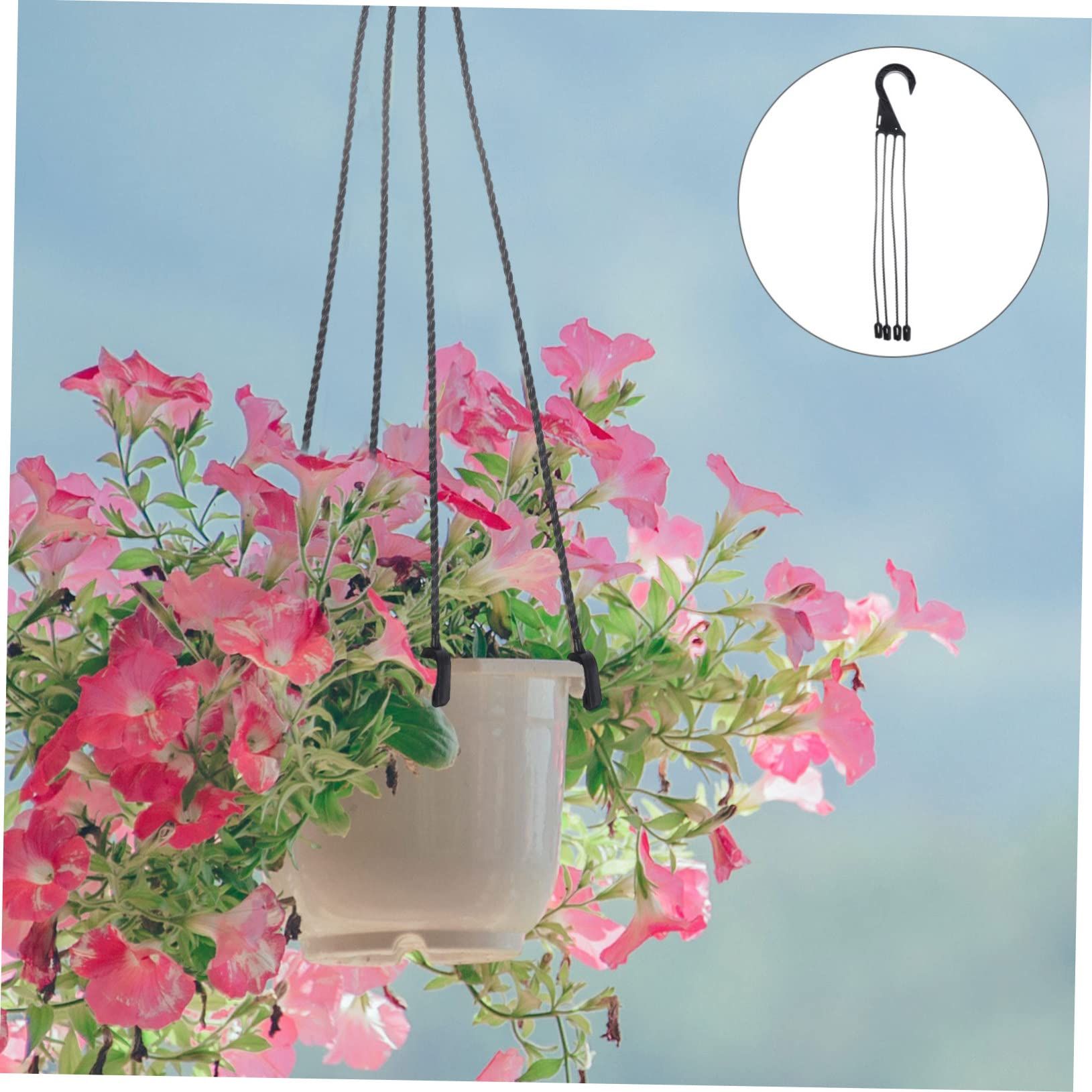 5pcs Hanging Basin Basin Hook Outdoor Flower Stand Plant Pulley Hanger Swivel view 2