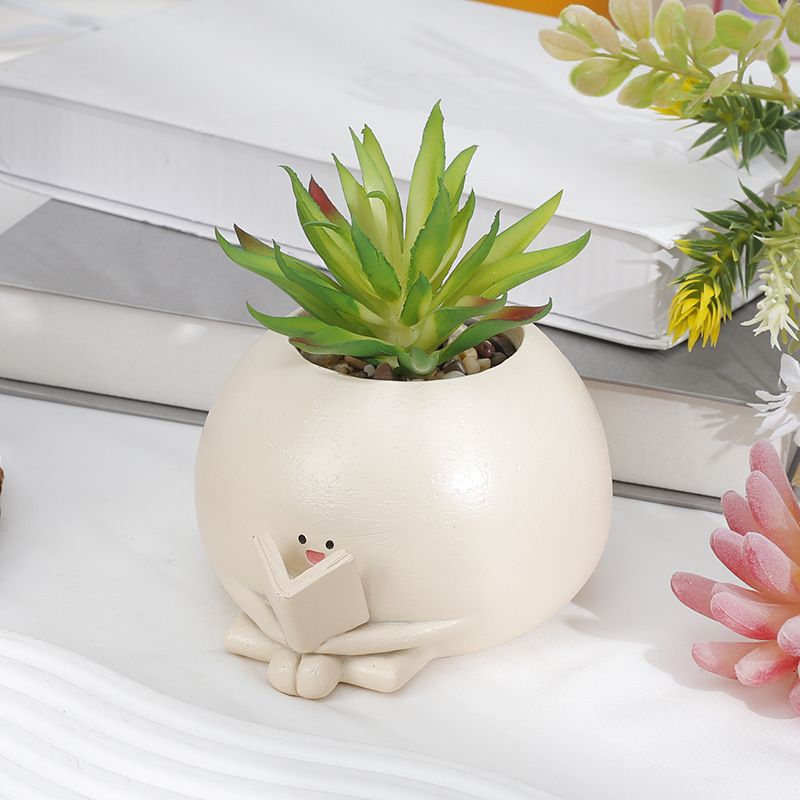 Funny Plant Pot for Indoor Outdoor Unique Cute Head Planters for String of view 3