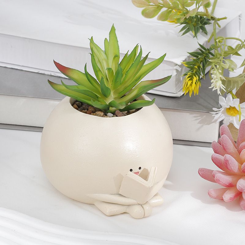 Funny Plant Pot for Indoor Outdoor Unique Cute Head Planters for String of view 4