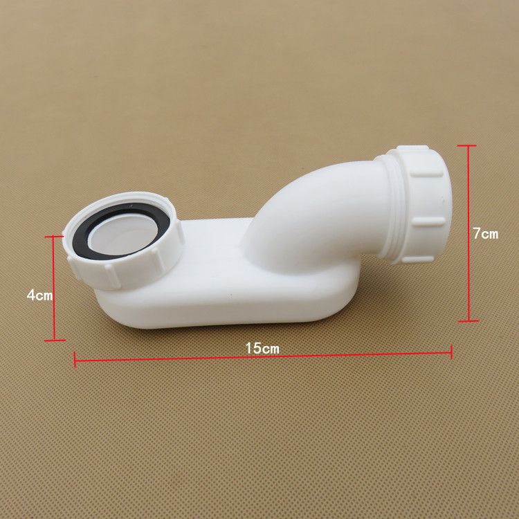 Flexible Freestanding Tub Drain Kit - Low Profile Flat P Trap for Bathtub view 5