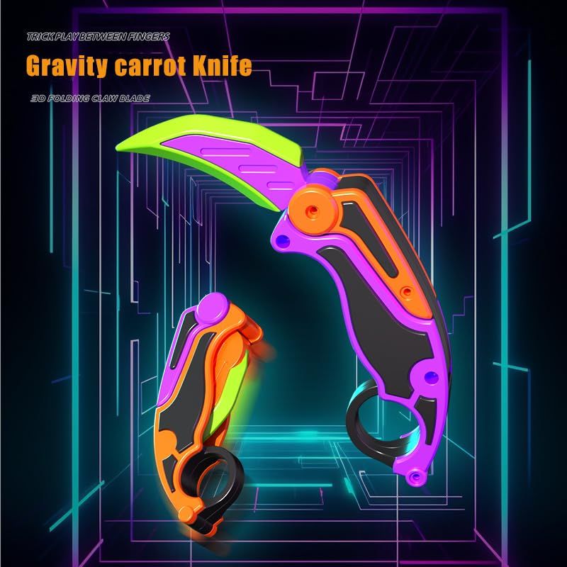 2pcs Claw Knife, 3D Gravity Knife Toy, 3D Gravity Plastic, Toy Switchblade view 5