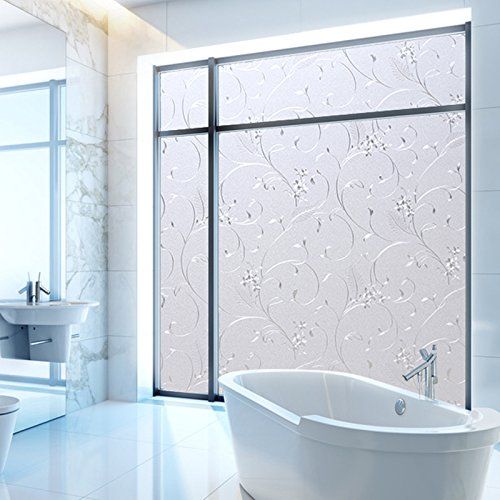 Static Cling Non-Adhesive Window Film Frosted Glass Film Bathroom Door Glass view 4