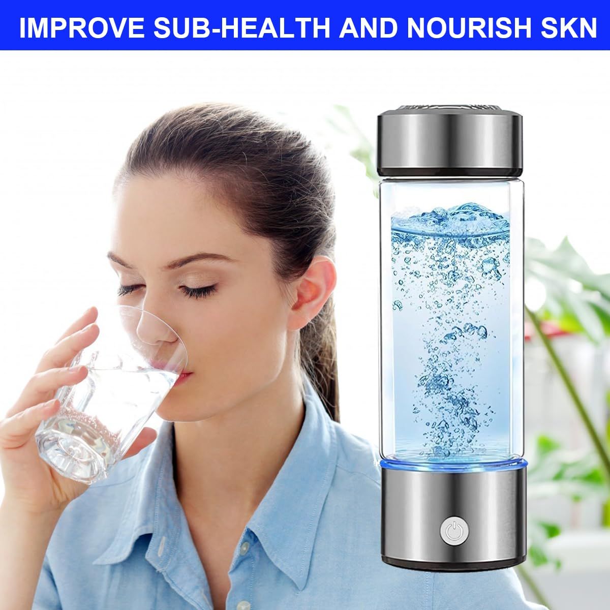 Hydrogen Water Bottle,Portable Hydrogen Water Generator Machine,Healthy view 5