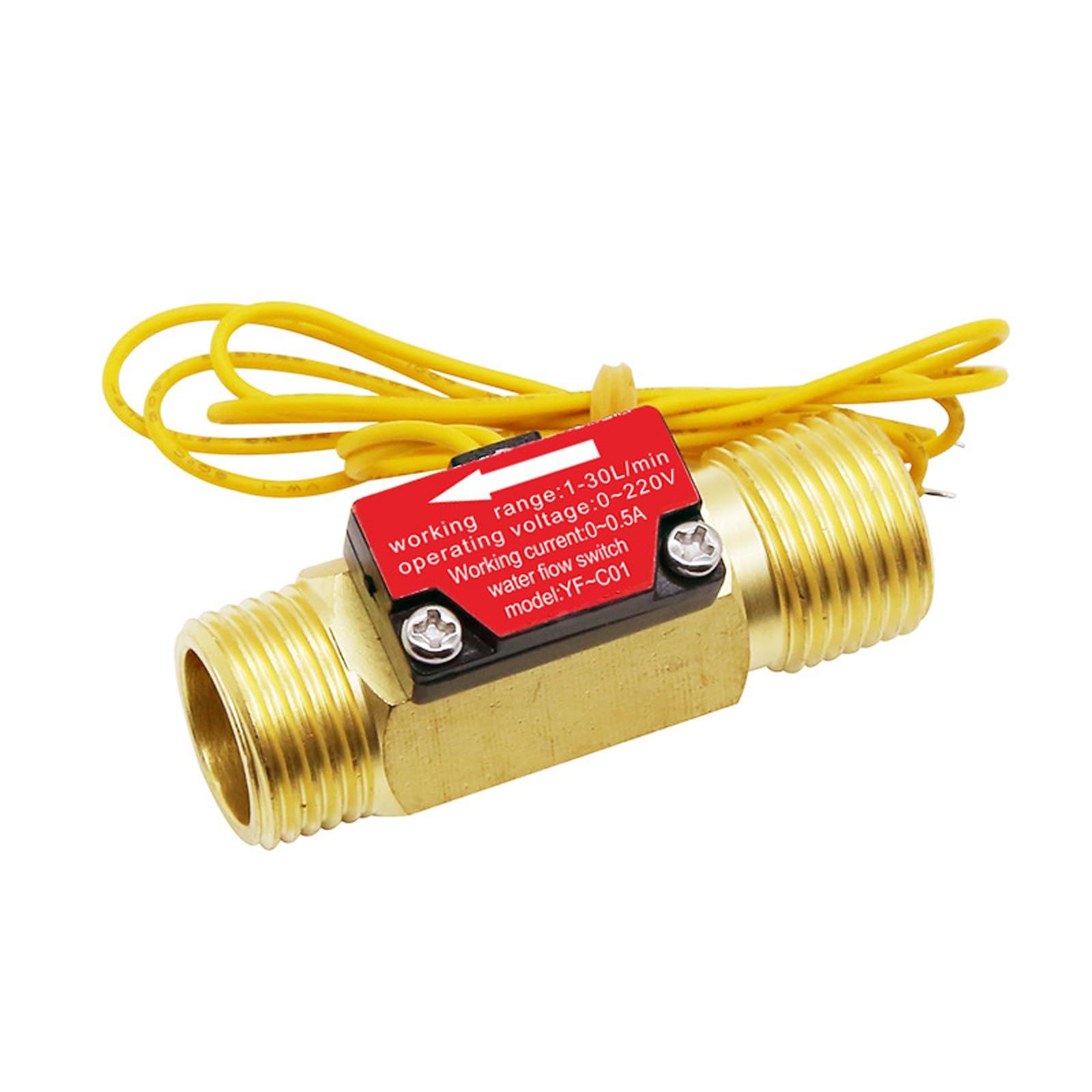 G1/2" Hall Effect Liquid Water Flow Switch Control Flowmeter Counter Meter for view 3