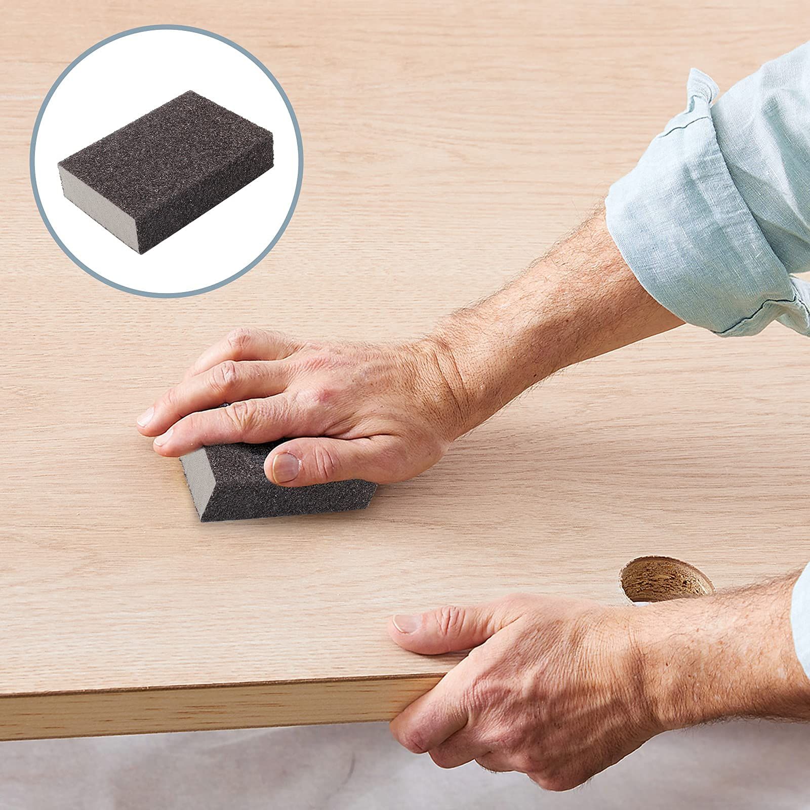 Sanding Sponge, Sanding Blocks, Washable and Reusable Sand Sponge Kit, 10 view 5