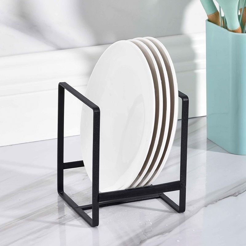 Plate Holders Organizers - Upright Cabinet Dish Drying Racks Metal Plate Dish view 2
