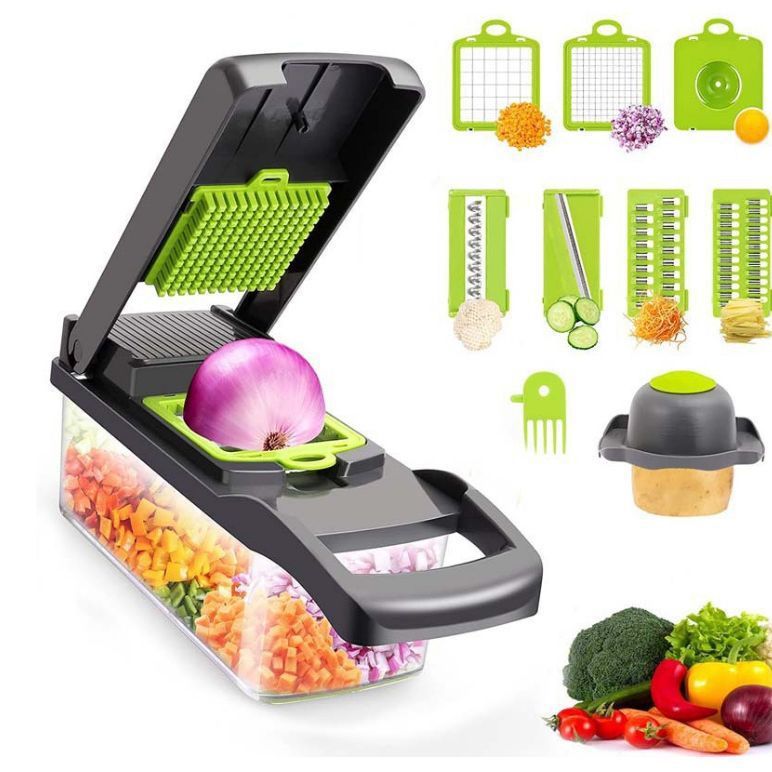 Vegetable Chopper, Pro Onion Chopper, Multifunctional Veggie Chopper With 8