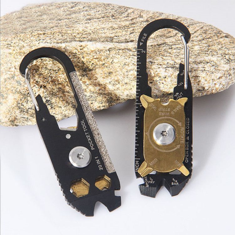 20-in-1 Pocket Multi Tools Without Leather Case Keychain Outdoor Useful view 4