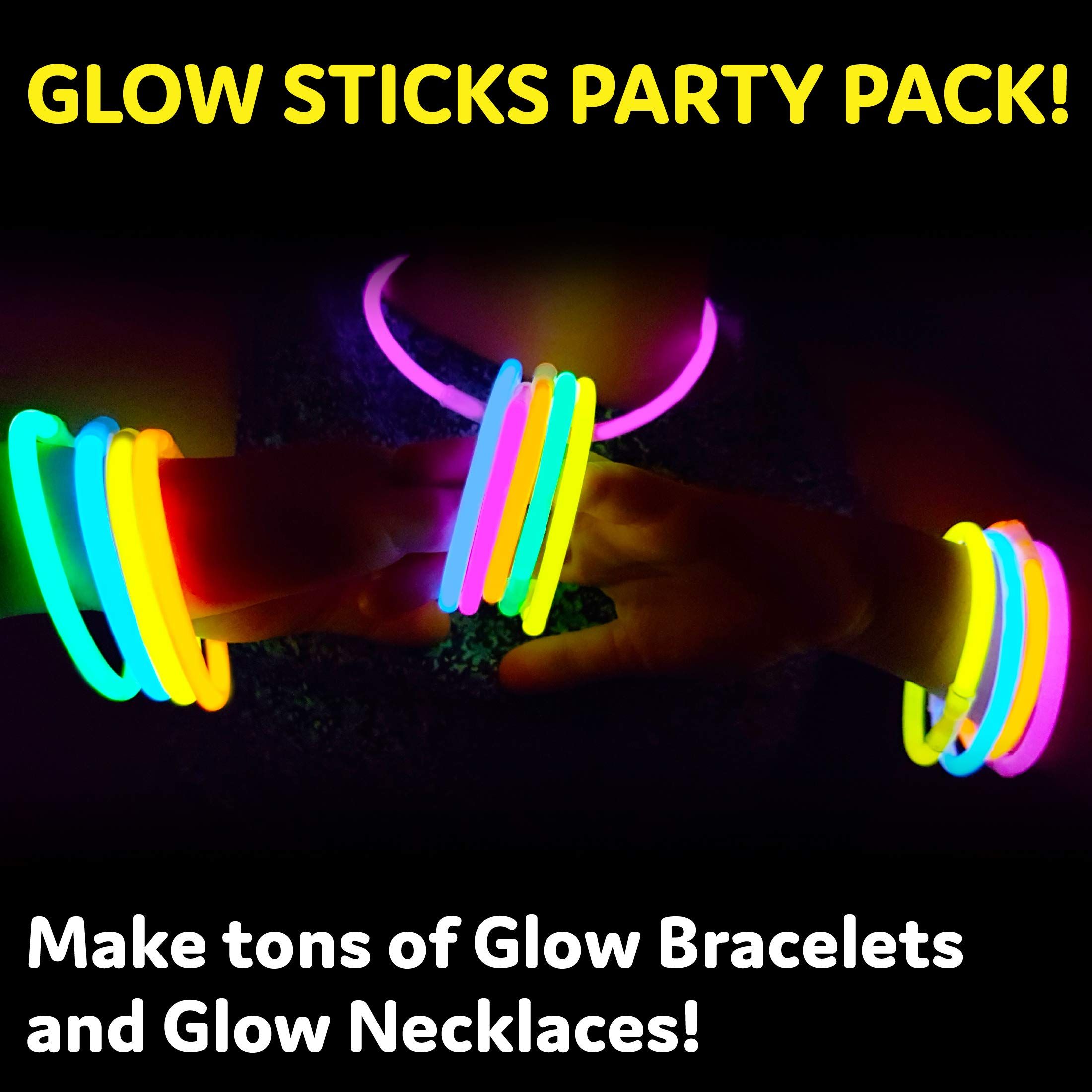 50Pcs- Glow in The Dark Eye Glasses Kit/Party Supplies tri Bracelets view 3