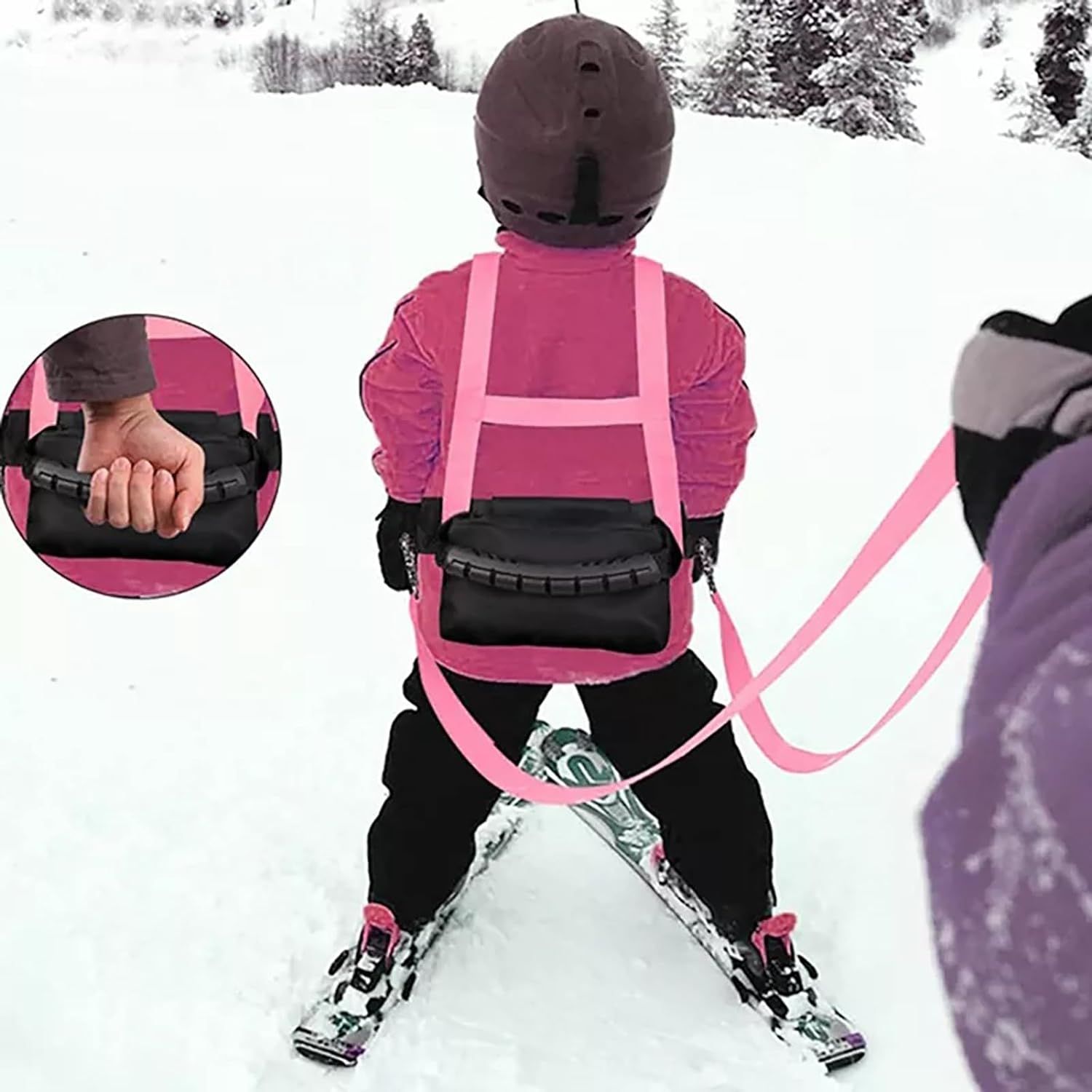 1 Set Ski Safety Rope Traction Adjustable Skiing Training Shoulder Belt view 5
