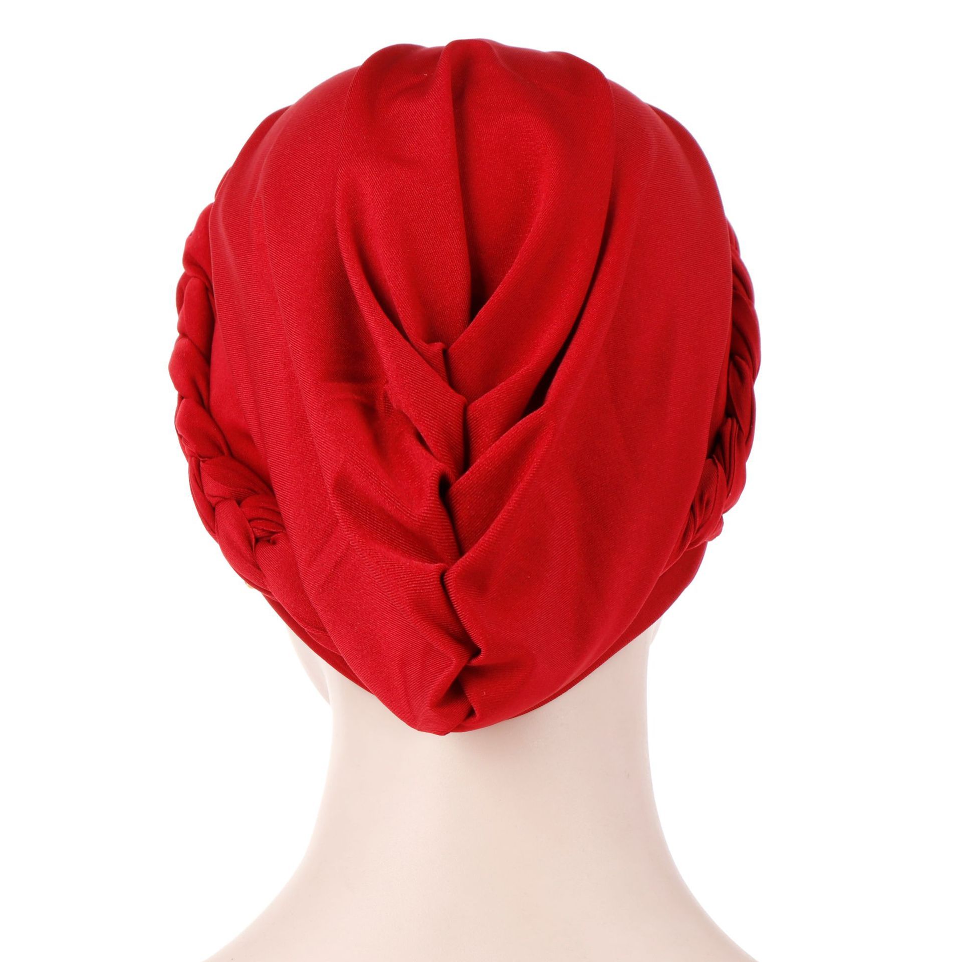 African Women Twisted Beaded Braid Head Wraps Pre-Tied Chemo Headscarf for view 2