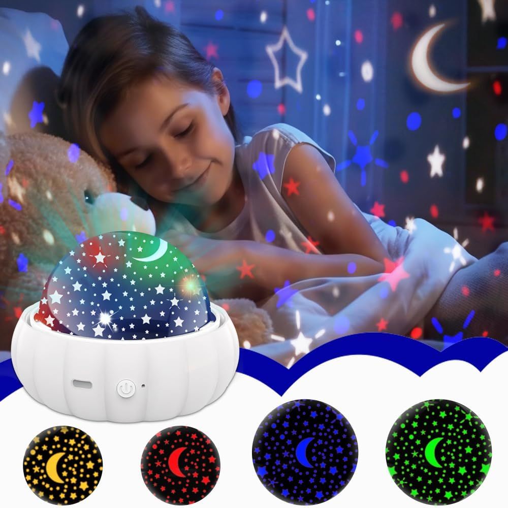 Rotating Night Light Star Projector for Kids Room view 4