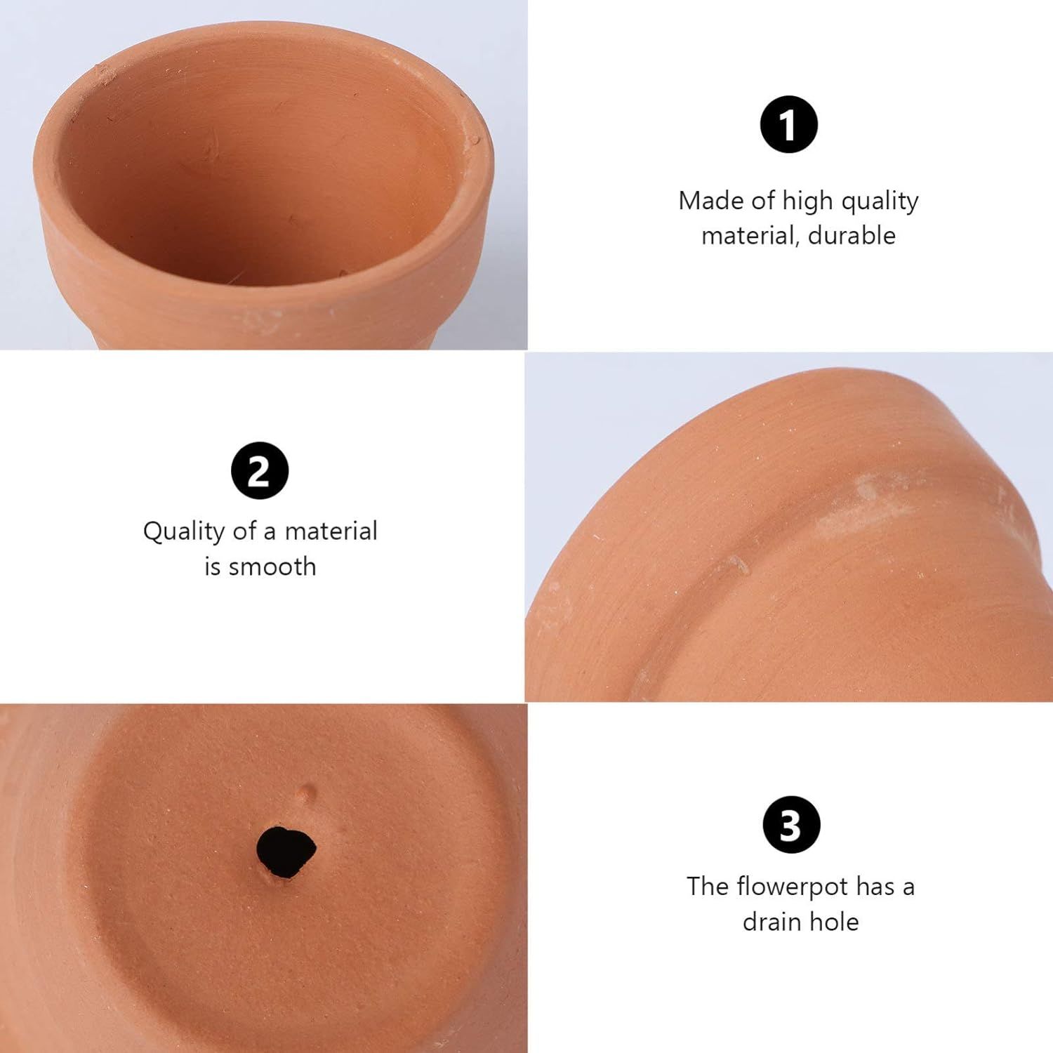 Terracotta Pot Clay Ceramic Pottery Planter Cactus Flower Pots Succulent view 4