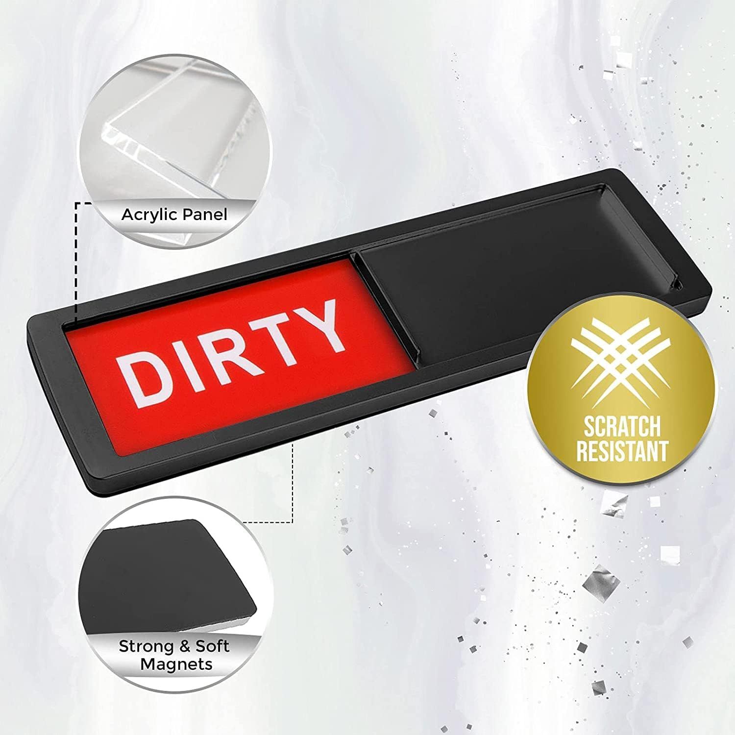 Dishwasher Magnet, Clean Dirty Sign Indicator For Dishwasher Non-Scratch Easy view 4