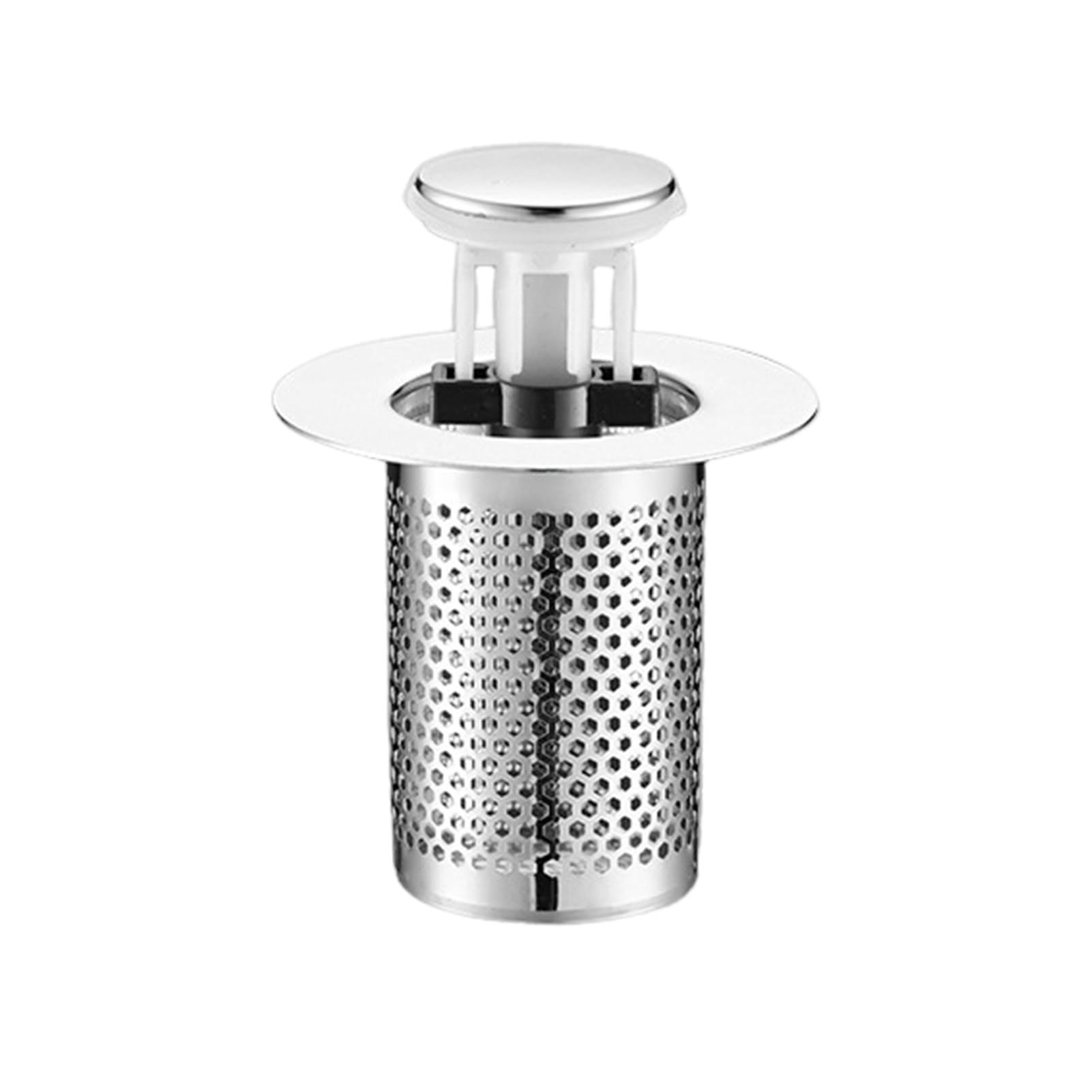 Bathroom Sink Stopper, Universal Rust-Proof Brass Core Drain Filter with Hair