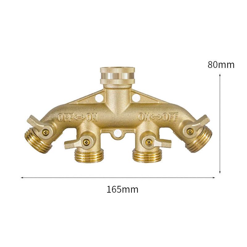 Brass Garden Hose Splitter (4 Way) view 3