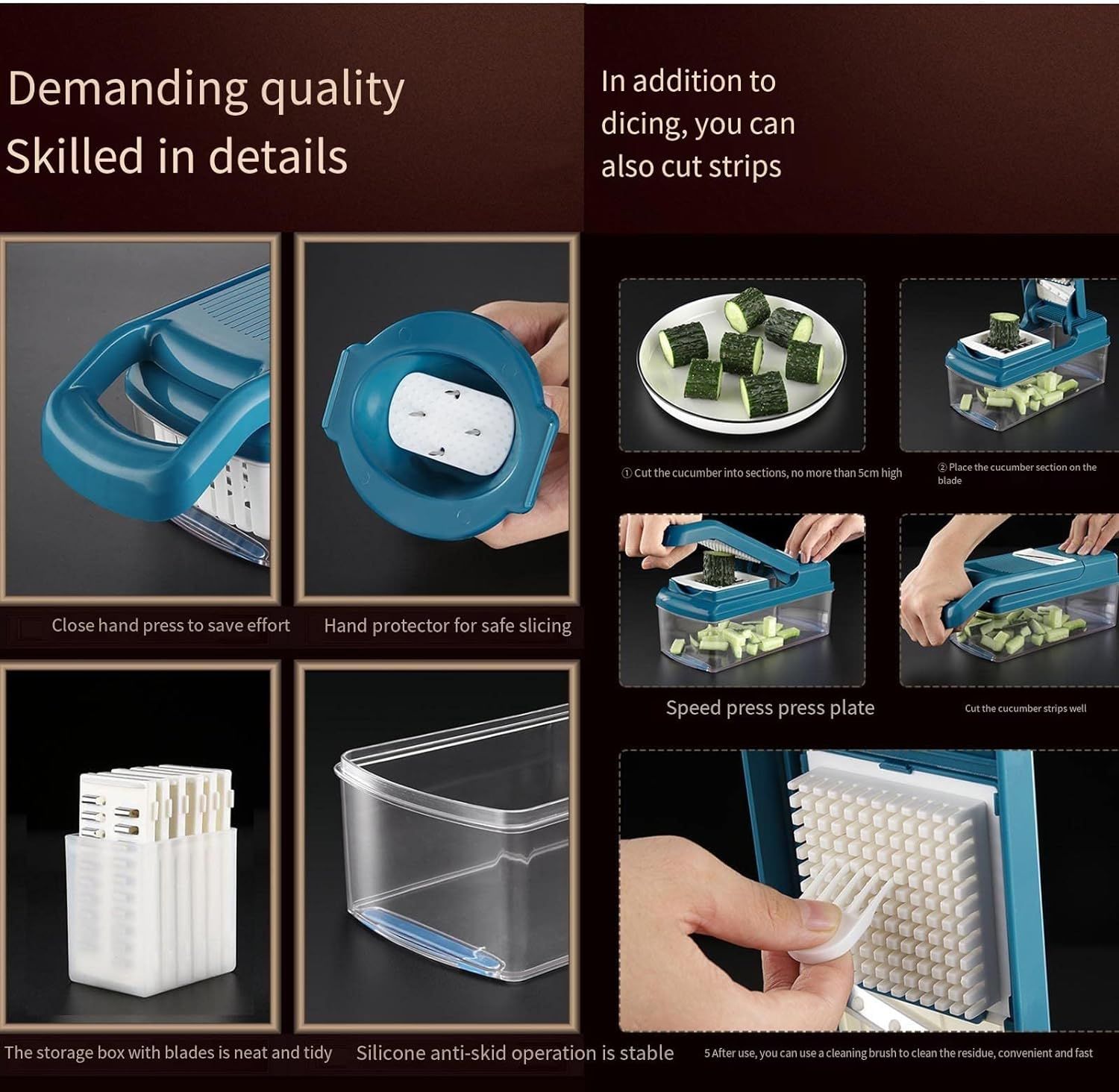 Vegetable Chopper Dicer Cutter Dicing Machine - Food Processor Small view 4