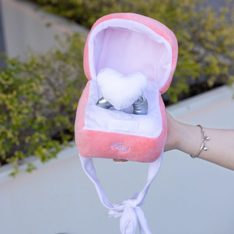Plush Ring Box Surprise Oversized Ring Sets Case Stuffed Couple Ring for view 2