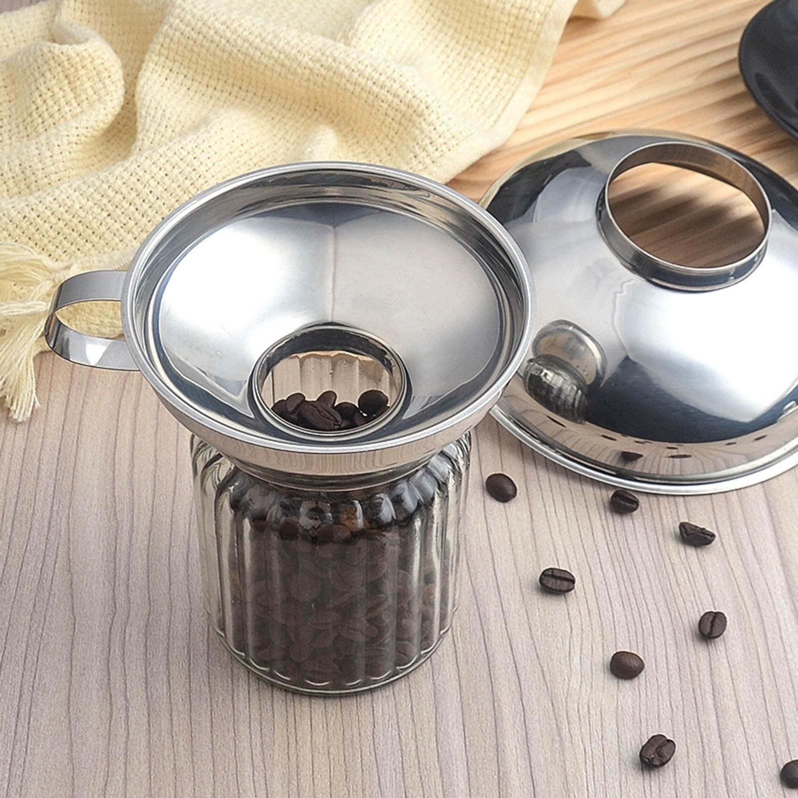 Canning Funnel with Wide Mouth Funnels for Kitchen Use - Stainless Steel view 4
