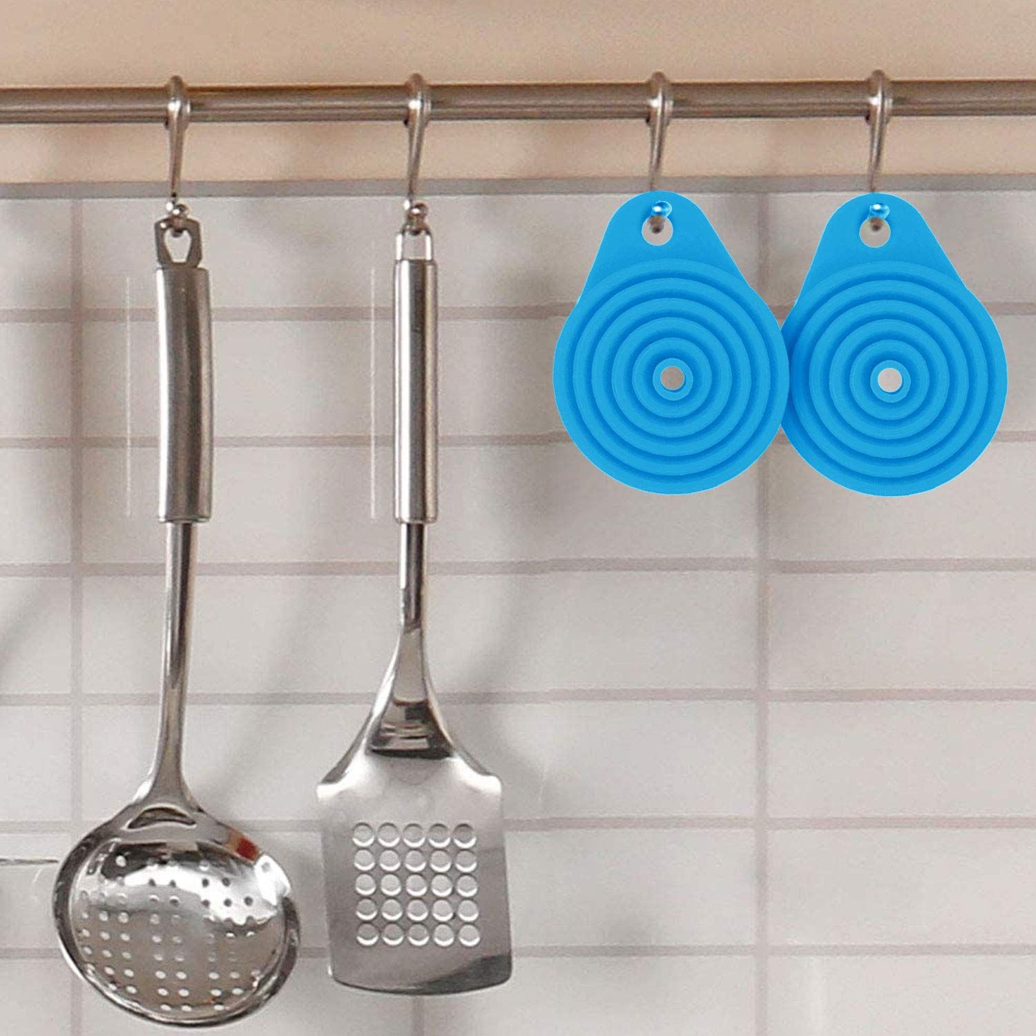 Funnels for Kitchen Use, Food Grade Silicone Collapsible Kitchen Funnel For view 4