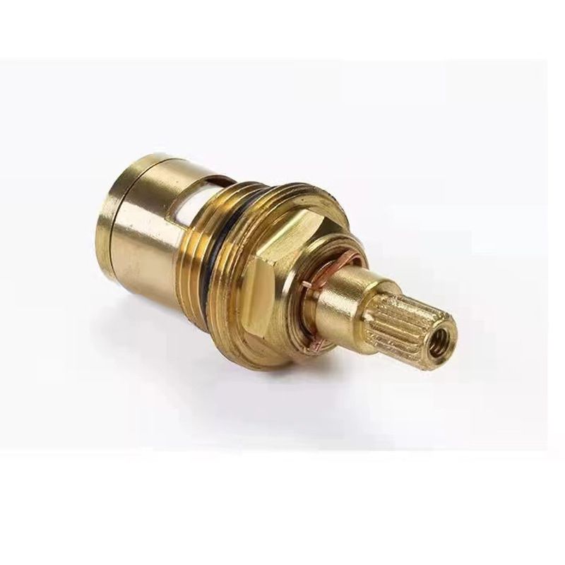 Brass Bathroom Sink Faucet Valve Stem - 2Pcs Hot and Cold Ceramic Disc Stem view 3