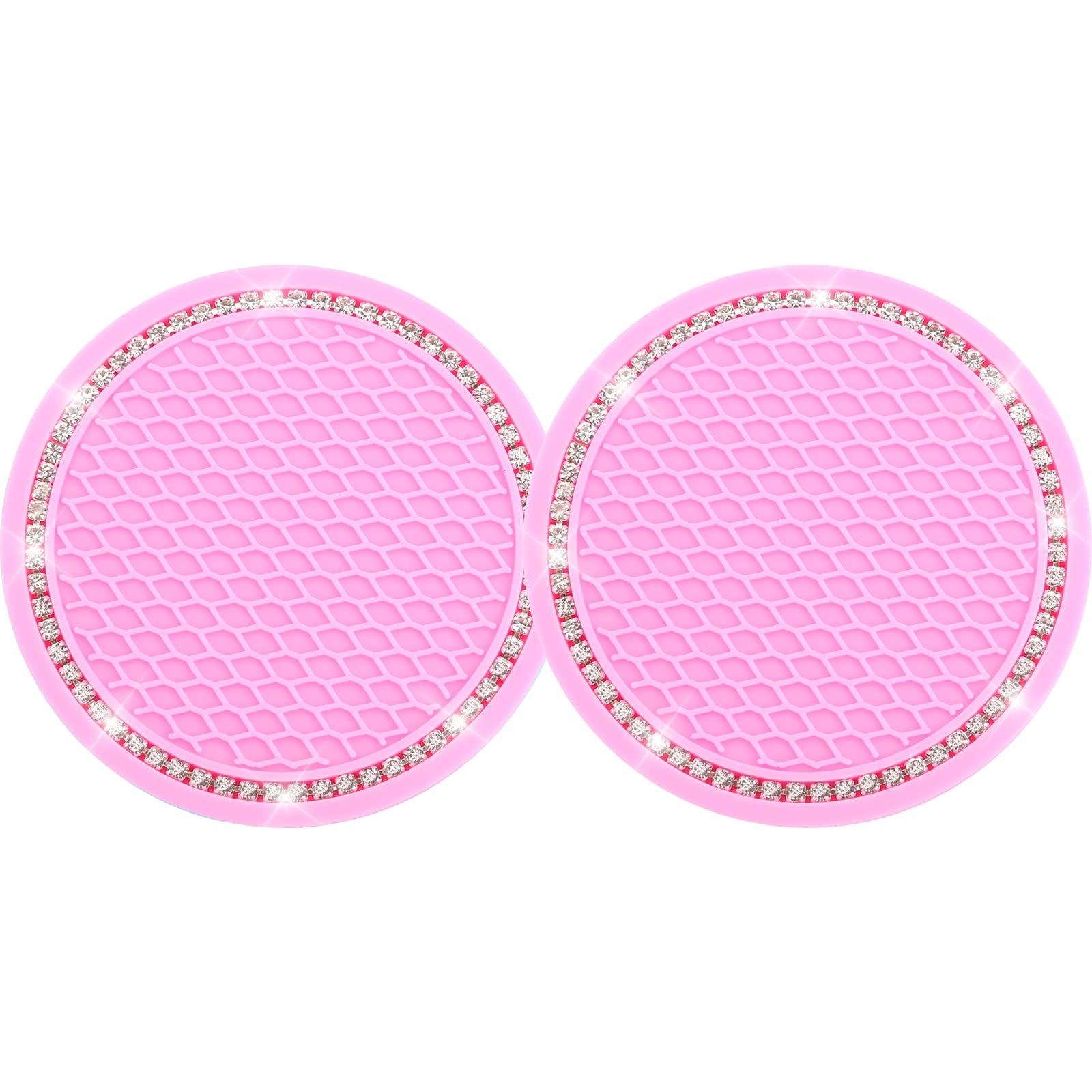 2PCS Bling Cup Coaster, Universal Bling Cup Holder Insert Coaster, Rhinestone view 2