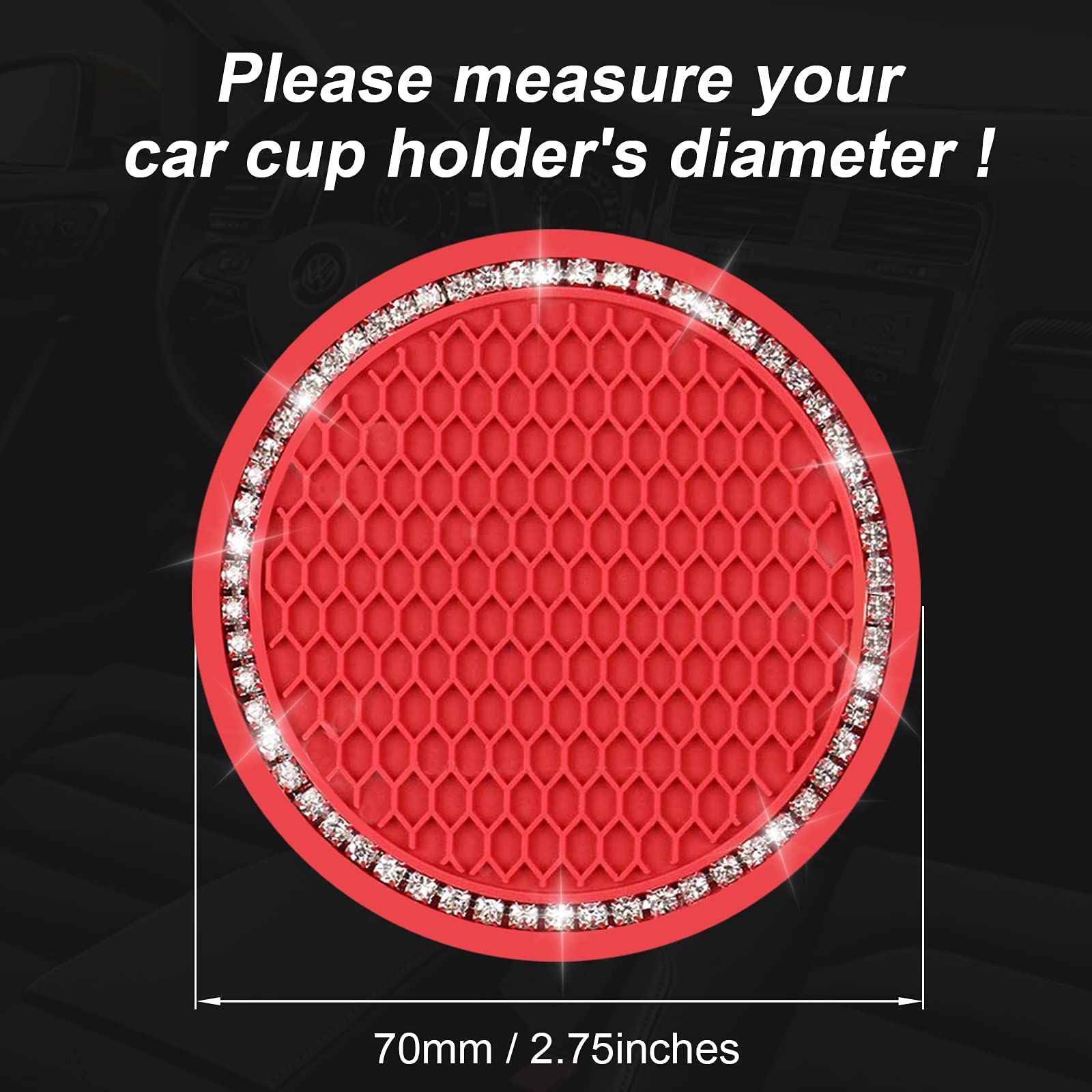 2PCS Bling Cup Coaster, Universal Bling Cup Holder Insert Coaster, Rhinestone view 3