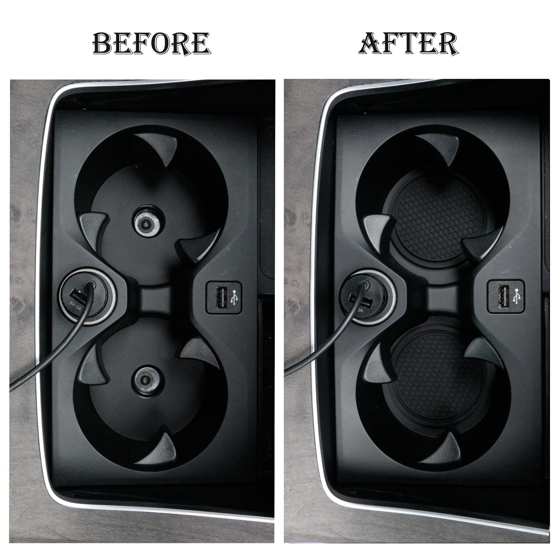 Car Cup Coaster, 4PCS Universal Non-Slip Cup Holders Embedded in Ornaments view 4