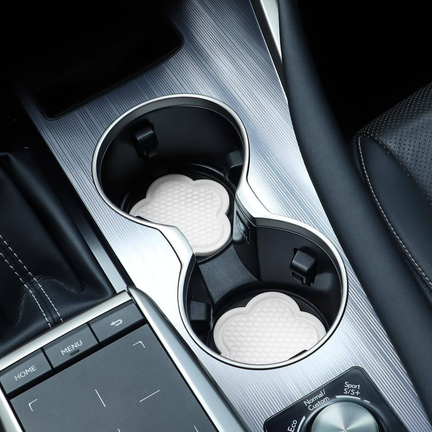 Car Cup Coaster, 4pcs Universal Non-Slip Cup Holder Coaster, PVC Flower Shaped view 5