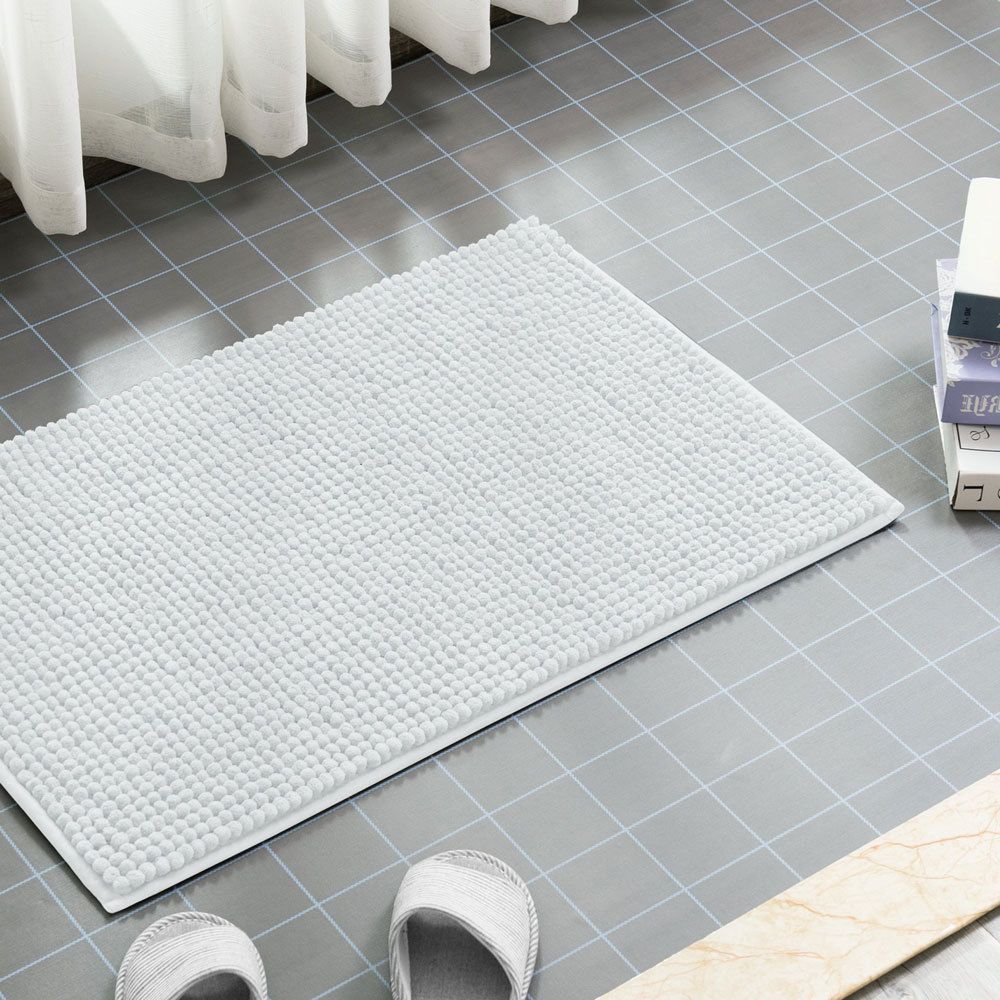 Bathroom Rugs Chenille Bath Rug Soft Short Plush view 2