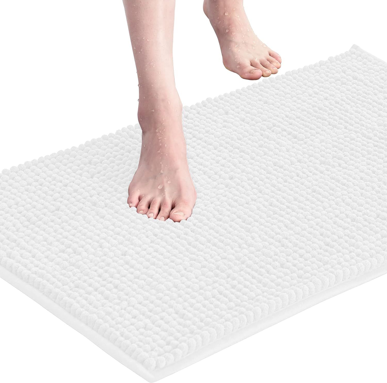 Bathroom Rugs Chenille Bath Rug Soft Short Plush view 5