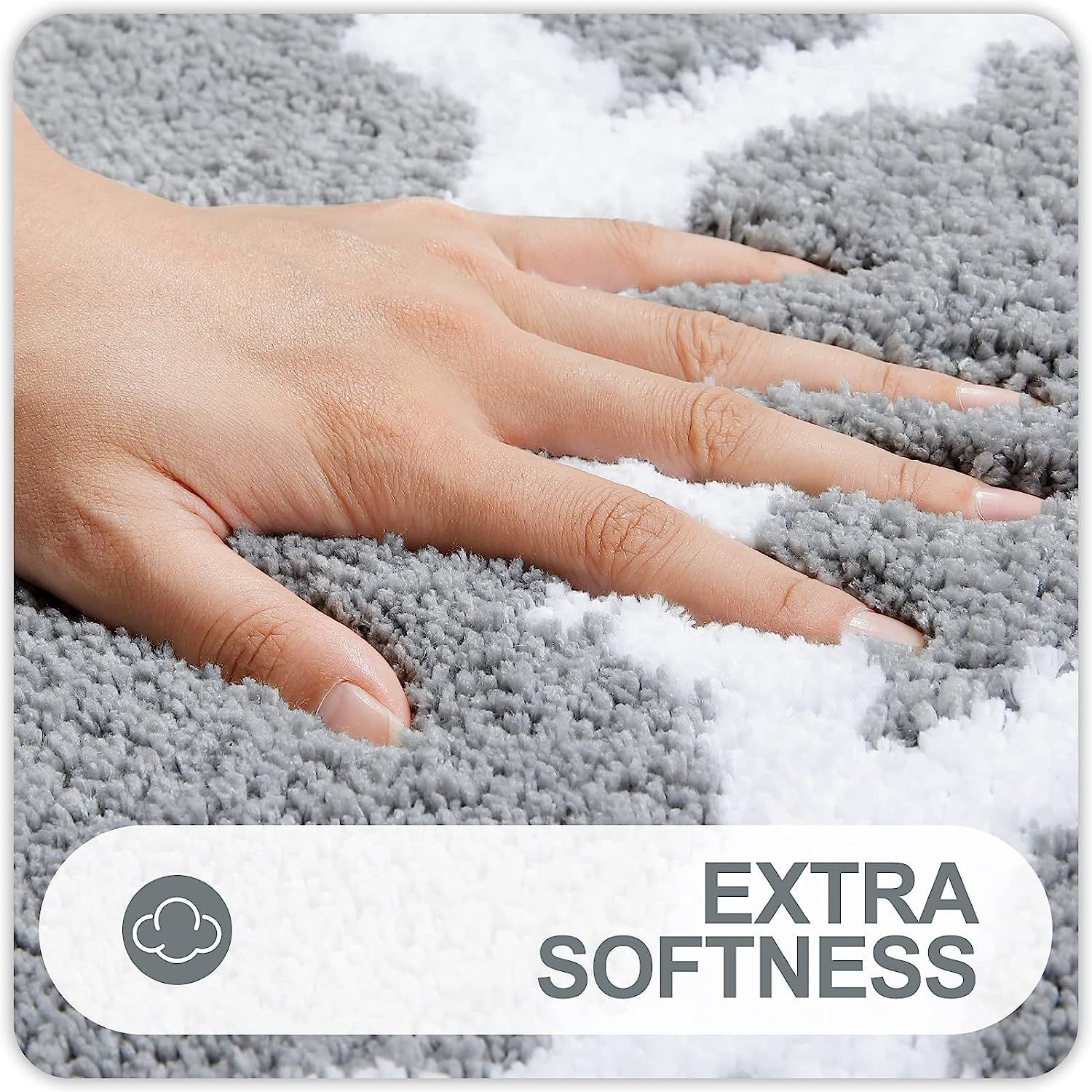 Bathroom Rugs 31x20, Soft and Absorbent Microfiber Bath Rugs, Non-Slip Shaggy view 4
