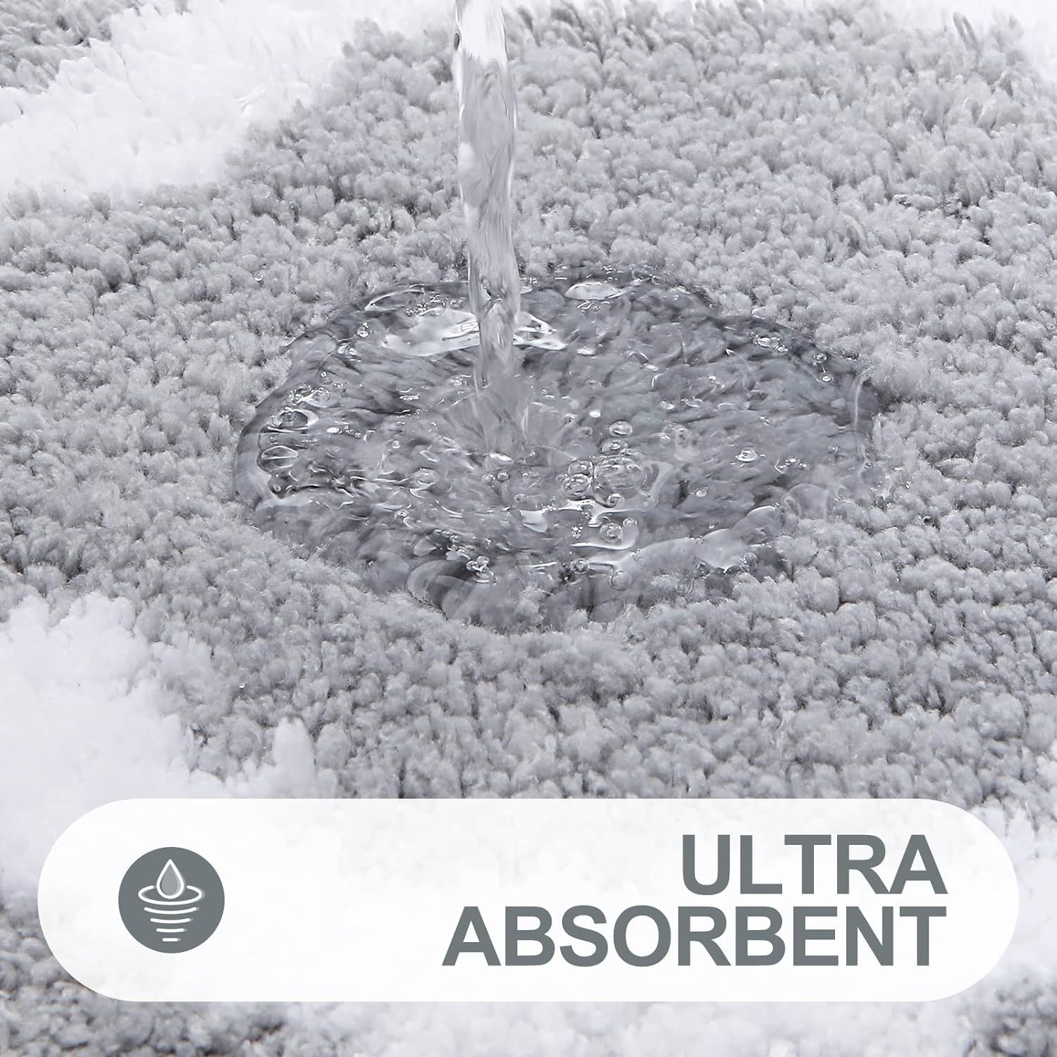 Bathroom Rugs 31x20, Soft and Absorbent Microfiber Bath Rugs, Non-Slip Shaggy view 5