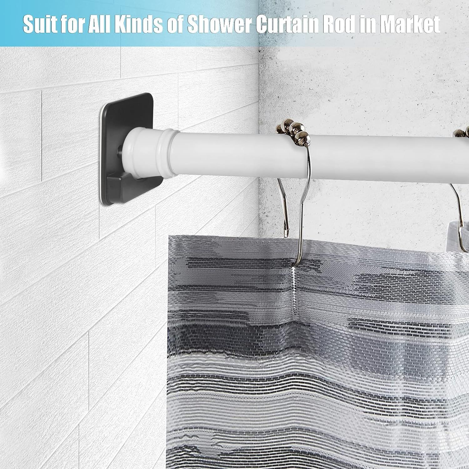 Shower Tension Rod Holders view 4