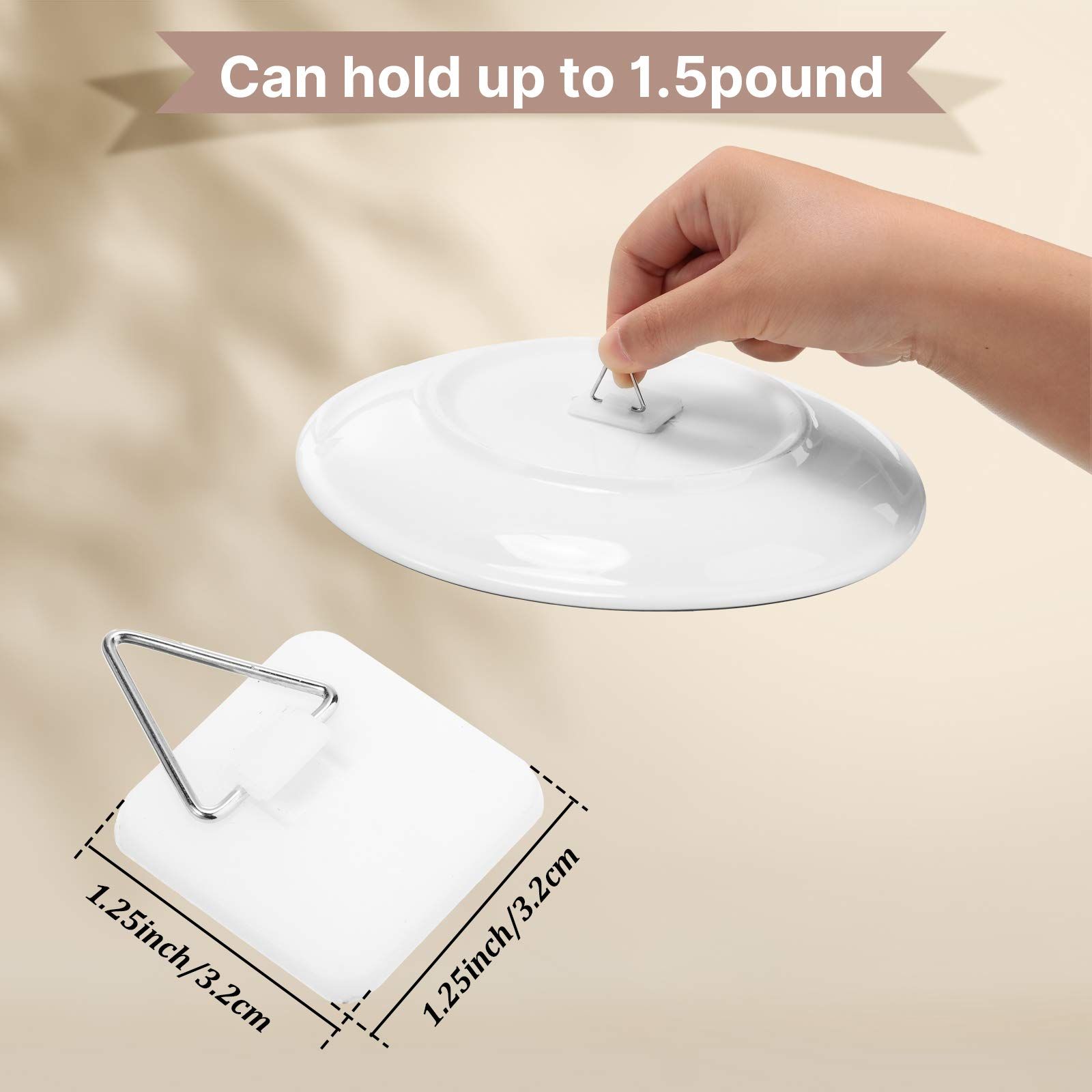 Invisible Adhesive Plate Hanger Vertical Plate Holders for Plate Pictures Wall view 2