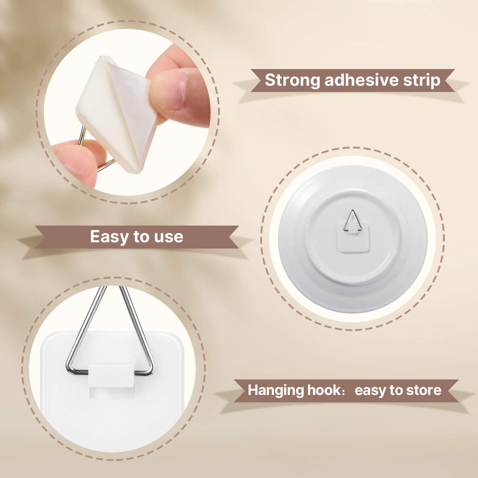 Invisible Adhesive Plate Hanger Vertical Plate Holders for Plate Pictures Wall view 3