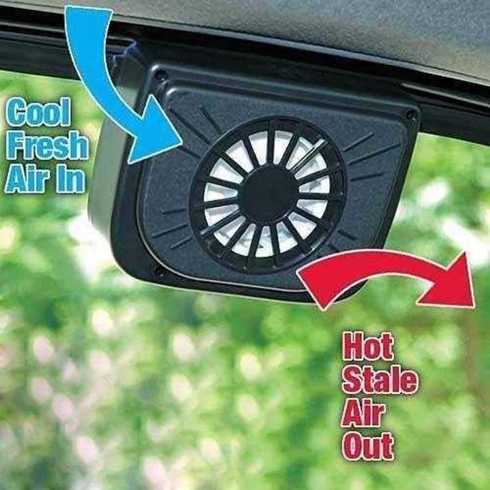Solar Powered Car Ventilator Window Solar Exhaust Radiator Fan view 3