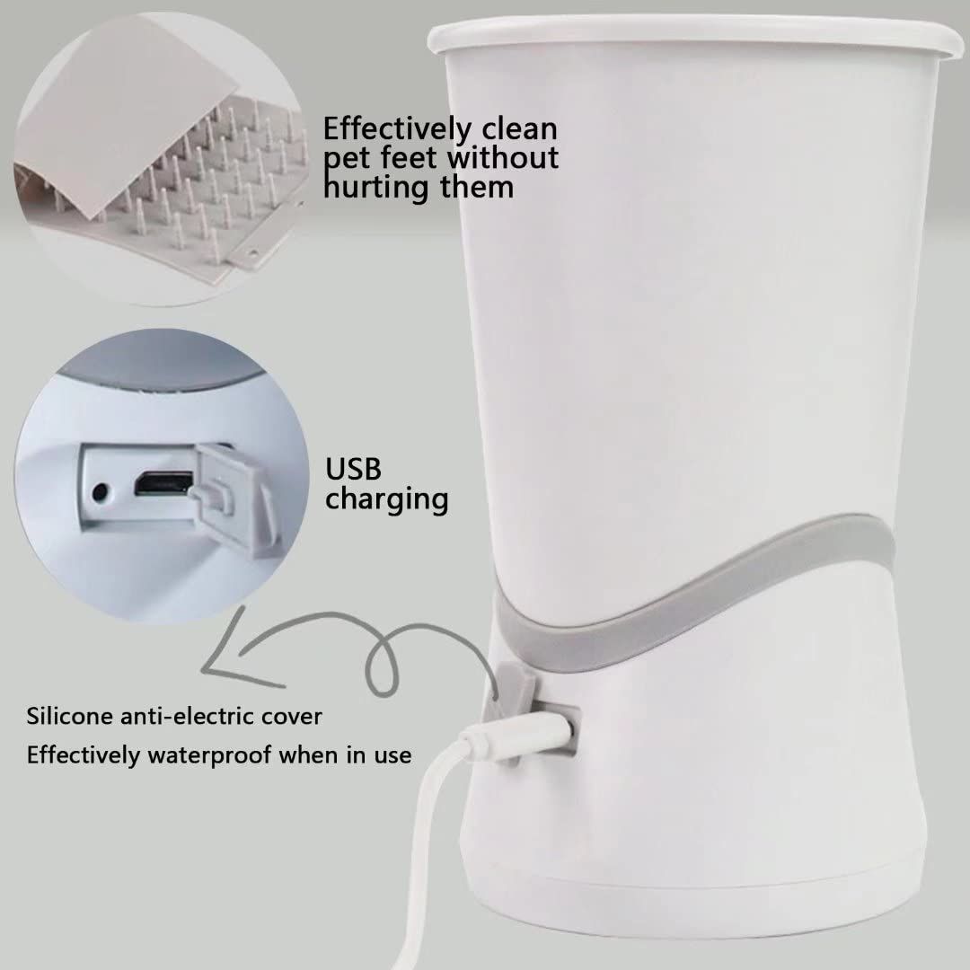 Automatic Dog Paw Cleaner with Silicone Bristles - Electric Dog Paw Washer Cup view 3