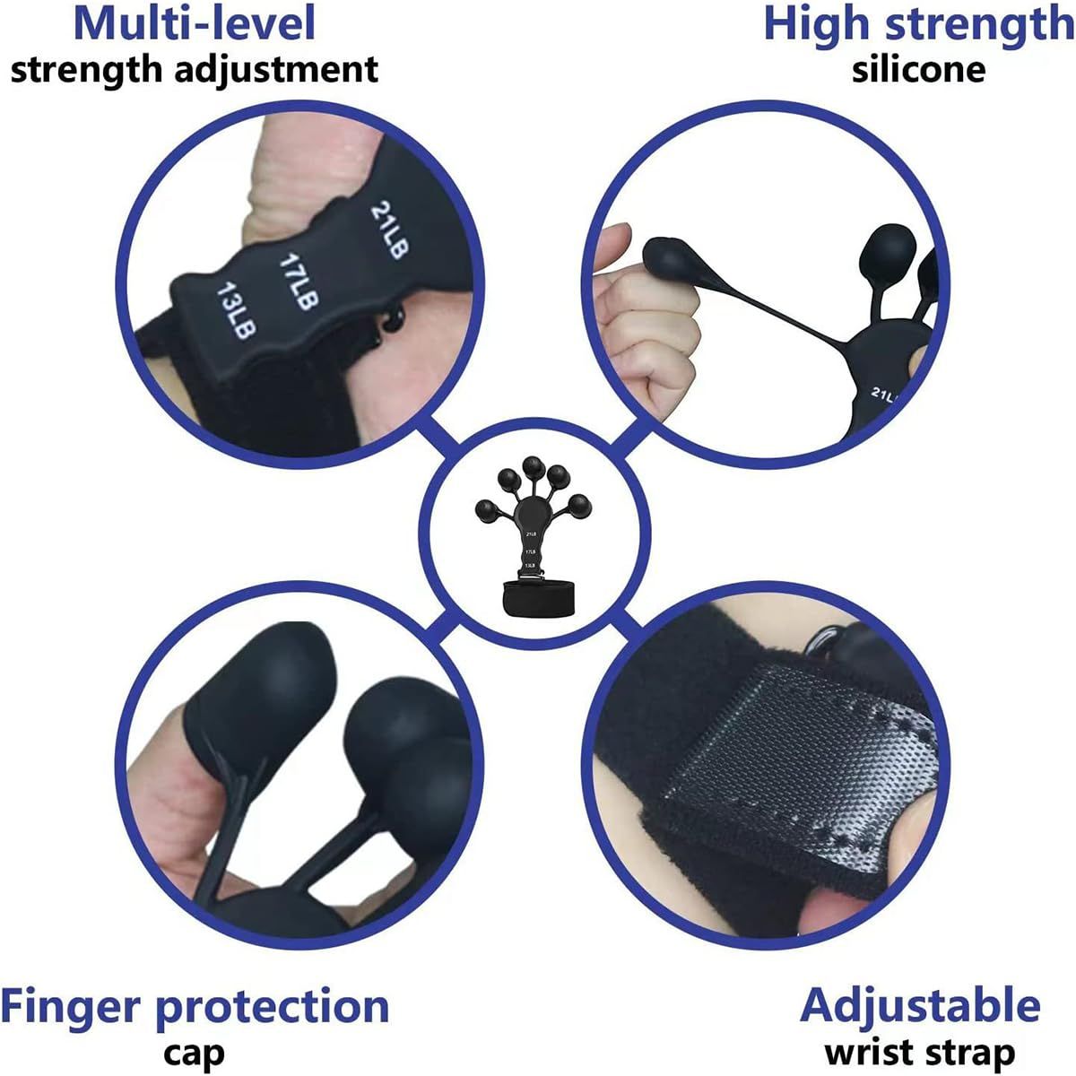 Silicone Grip Trainers Bracelets Fitness Bracelets for Men Women Adjustable view 3