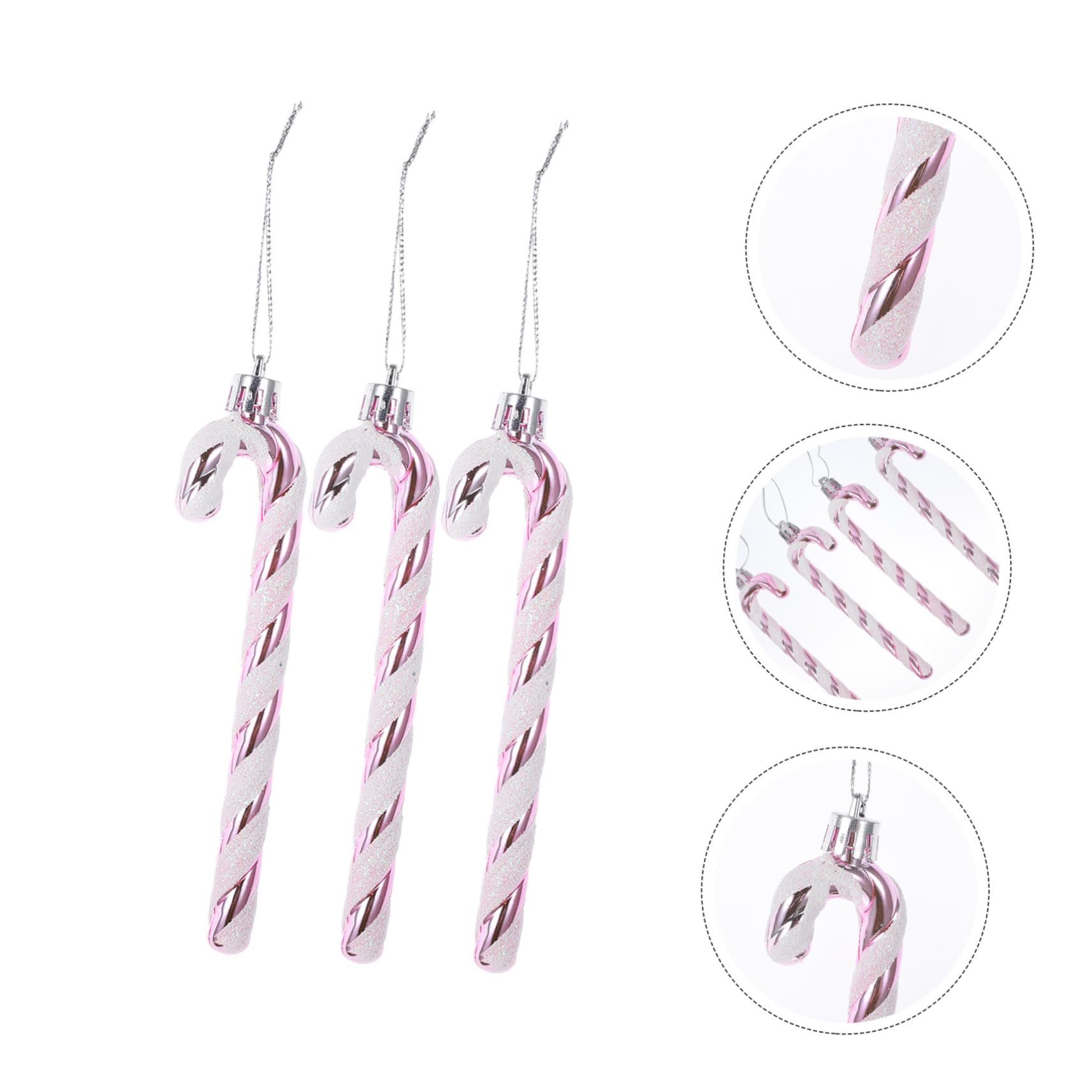 Pack of 6 13cm Glitter Candy Cane Christmas Tree Decorations/Ornaments view 5