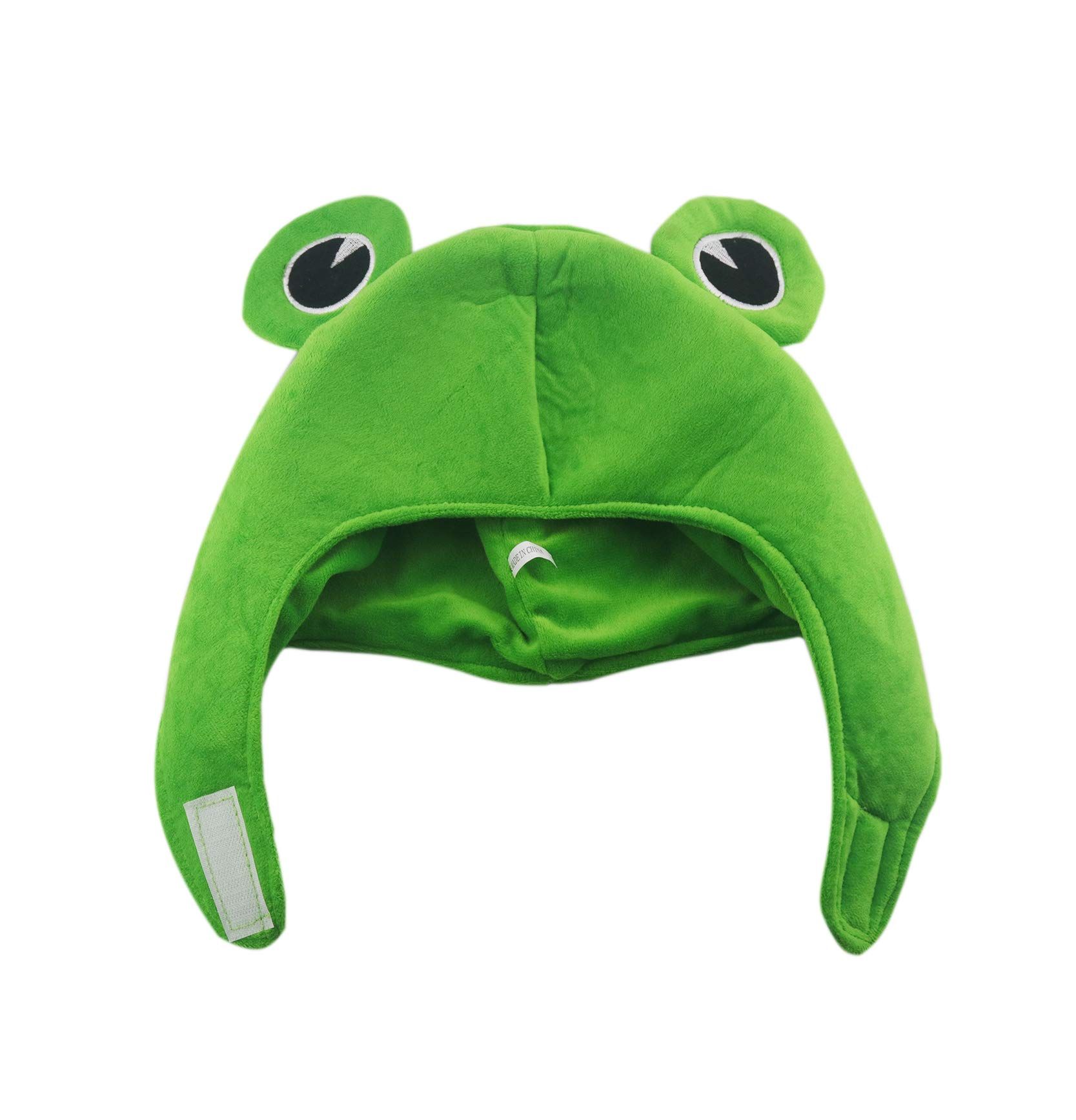 Cute Plush Frog Hat Cap for Halloween Costume Cosplay Party Made of soft and view 4