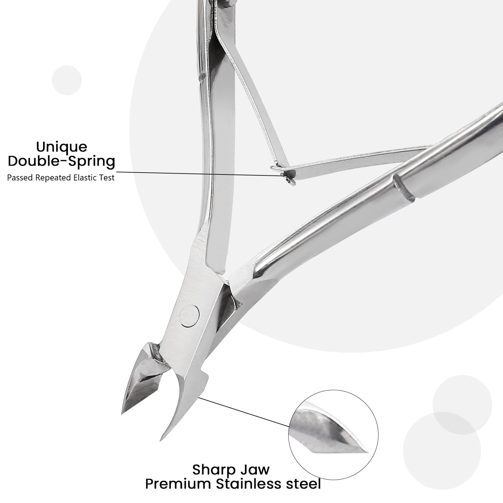 Cuticle Nippers,Professional Stainless Steel Cuticle Cutter Cuticle Clippers view 2