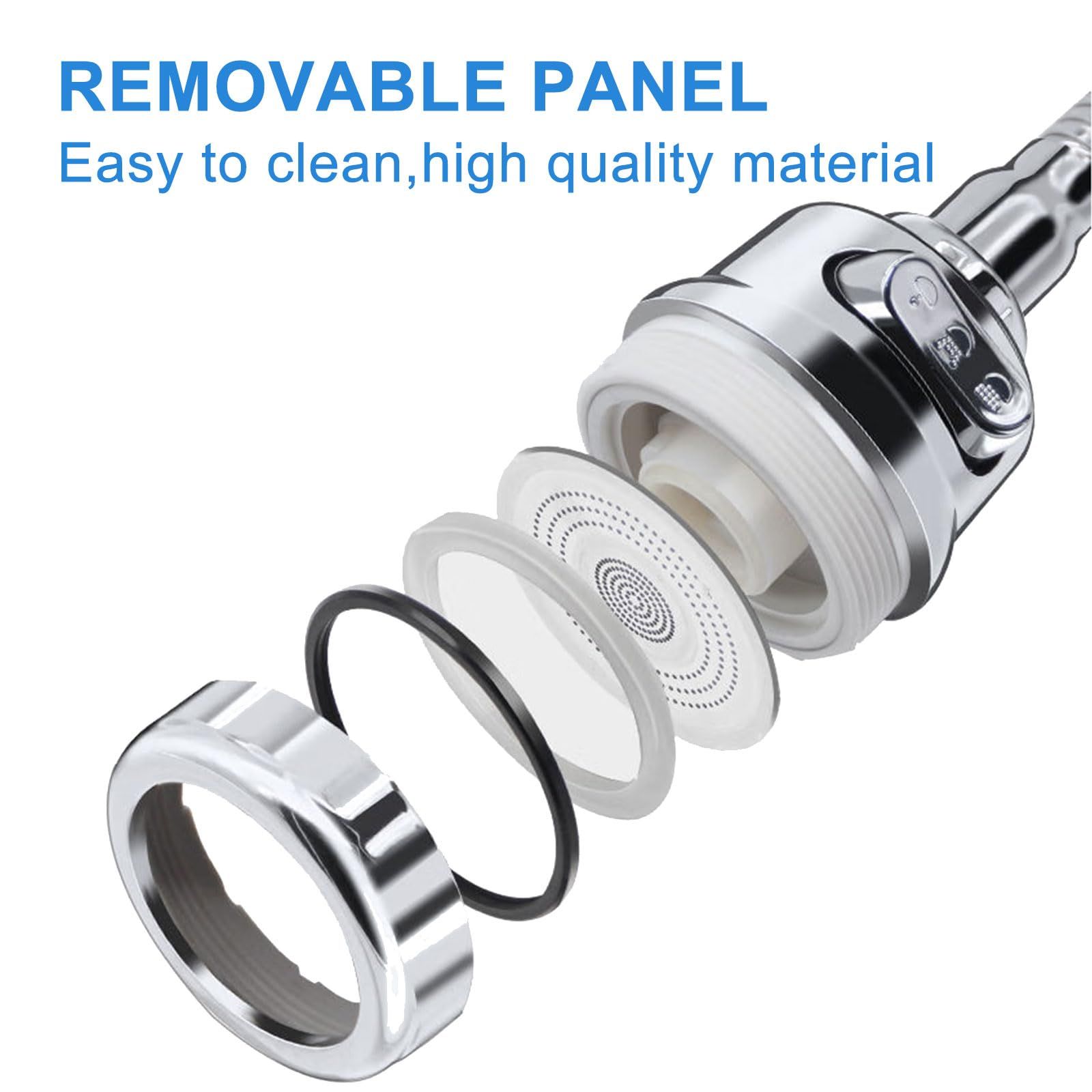 Sink Faucet Attachment, Movable Kitchen Faucet Head 360° Rotatable Faucet view 4